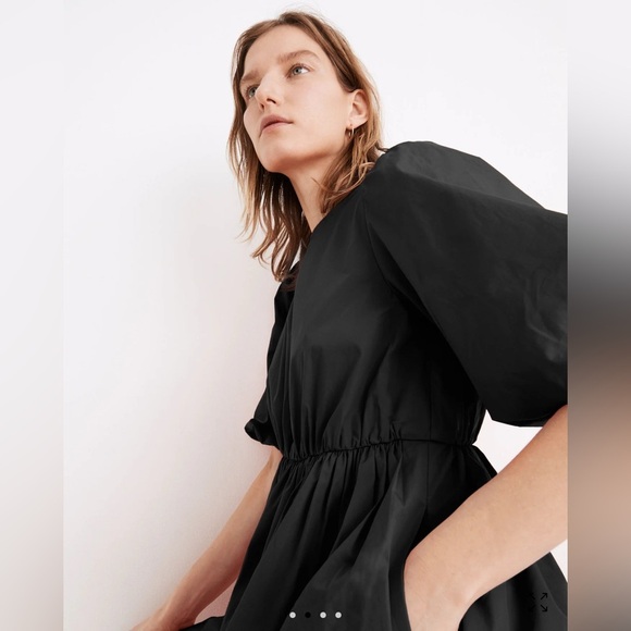 Madewell Poplin Crewneck‎ Puff  Sleeve Mini Dress - Picture 4 of 16